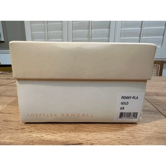 Loeffler Randall Penny Gold Pleated Bow Heel Size 6 NIB Glam Dressy Knotted Top - Picture 13 of 14